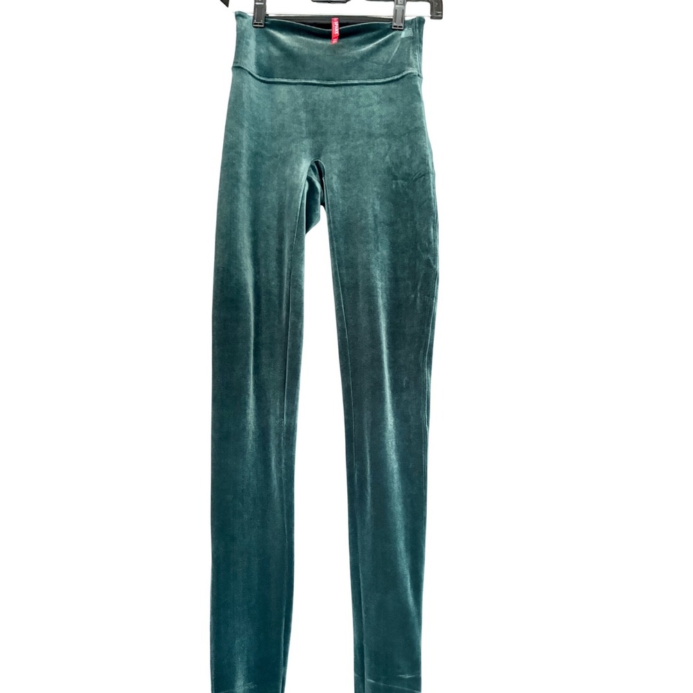 SPANX Velour Leggings‎ High Waisted Teal Green Size S P